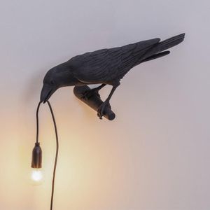 E12 LED Lucky Bird Wall Lamp Tafellamp voor slaapkamer  stijl: uitziende muur lamp  plug: UK plug (Zwart)