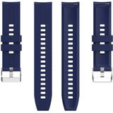 For Amazfit GTS 2e / GTS 2 20mm Silicone Replacement Strap Watchband with Silver Buckle(Midnight Blue)