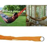 2 PCS 9 Strand Nylon Rope Hammock Portable Camping Leisure Mesh Hammock(Orange)