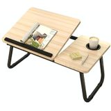 Bed vier-speed lifting tafel opvouwbare laptop bureau verstelbare slaapzaal luie tafel met bekerhouder  grootte: 55x32x25cm (zwart goud draad)