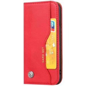 Knead Skin Texture Horizontal Flip Leather Case for iPhone 6/iPhone 7/iPhone 8  with Photo Frame & Holder & Card Slots & Wallet(Red)