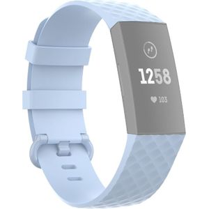 22mm Color Buckle TPU Wrist Strap Watch Band for Fitbit Charge 4 / Charge 3 / Charge 3 SE(Light Blue)
