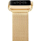 Stainless Steel Watchband for Apple Watch Series 3 & 2 & 1 38mm(Gold)