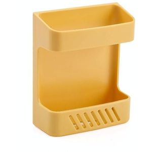 8 PCS Wall-Mounted Remote Control Storage Box Household Multi-Function Rack(Yellow)