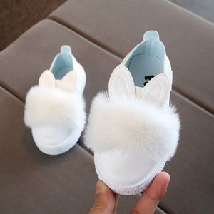 Antislip konijn oor prinses kinderen schoenen  schoenmaat: 14.5 cm (wit)
