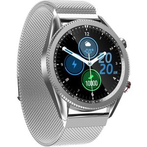 M98 1.28 inch IPS Color Screen IP67 Waterproof Smart Watch  Support Sleep Monitor / Heart Rate Monitor / Bluetooth Call  Style:Steel Strap(Silver)