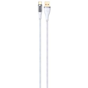 USAMS US-SJ572 TYPE-C / USB-C 66W Aluminiumlegering Transparante laadcata-kabel  lengte: 1 2 m