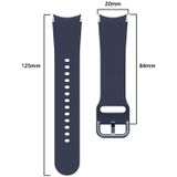 Voor Samsung Galaxy Watch4 Classic 46mm Universele Siliconen Kleurrijke Gesp Vervanging Strap Horlogeband (Midnight Blue)