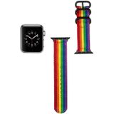 Canvas horlogeband met zwarte gesp voor Apple Watch Series 8&7 41mm / SE 2&6&SE&5&4 40mm / 3&2&1 38mm