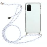 For Samsung Galaxy A51 5G Four-Corner Anti-Fall Transparent TPU Protective Case with Lanyard(White)