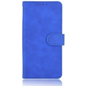 For Xiaomi Mi 10 Pro Solid Color Skin Feel Magnetic Buckle Horizontal Flip Calf Texture PU Leather Case with Holder & Card Slots & Wallet(Blue)
