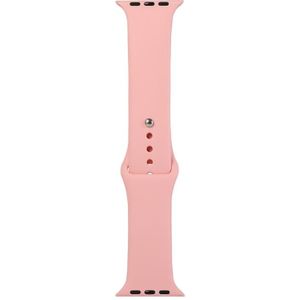 For Apple Watch Series 6 & SE & 5 & 4 40mm / 3 & 2 & 1 38mm Silicone Watch Replacement Strap  Long Section (Men)(Pink)