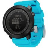 NORTH EDGE Multi-function Waterproof Outdoor Sports Electronic Smart Watch  Support Humidity Measurement / Weather Forecast / Speed Measurement  Style:Silicone Strap(Blue)