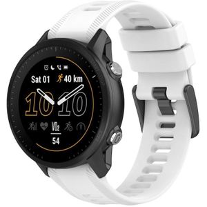 For Garmin Forerunner 955 22mm Solid Color Silicone Watch Band(White)