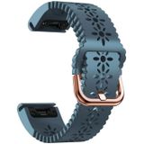 Voor Garmin Fenix 5S 20 mm dames siliconen horlogeband met veterpons