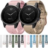 Voor Garmin Fenix 5S 20 mm dames siliconen horlogeband met veterpons