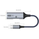 MH339A Type-c / USB-c Adapter Cable Mobile Phone Live Audio Charging Cable(Gray)