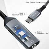 MH339A Type-c / USB-c Adapter Cable Mobile Phone Live Audio Charging Cable(Gray)