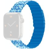 Magnetische camouflage siliconen vervanging riem horlogeband voor Apple Watch Series 7 & 6 & SE & 5 & 4 40mm / 3 & 2 & 1 38mm