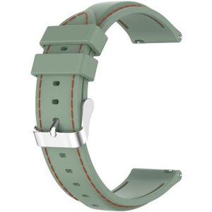 For Samsung Galaxy Watch 3 41mm / Active2 / Active / Gear Sport 20mm Silicone Replacement Strap Watchband(Light Green)