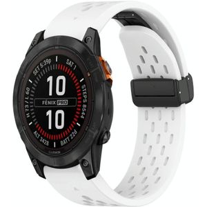 Voor Garmin Fenix 7 Pro 47 mm 22 mm siliconen horlogeband met vouwgesp
