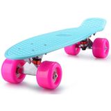 Shining Fish Plate Scooter Single Tilt Four Wheel Skateboard with 72mm Wheel(Pink Blue)