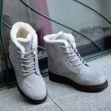 Dames katoenen schoenen plus fluwelen sneeuwlaarzen  maat:40 (grijs)
