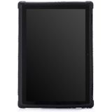 For Lenovo Tab E10 Tablet PC Silicone Protective Case with Invisible Bracket(Black)