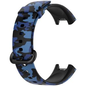 For Xiaomi Mi Watch Lite / Redmi Watch Silicone Printing Replacement Watchband(Camouflage Blue)