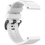 For Garmin Fenix 6X 26mm Quick Release Official Texture Wrist Strap Watchband with Plastic Button(White)
