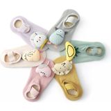 3 Pairs Baby Socks Cartoon Doll Anti-Slip Anti-Out Cotton Baby Floor Socks  Toyan Socks: S 0-1 Years Old(Pink Cotton Flower)