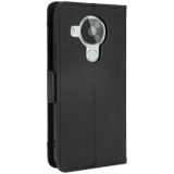 For Nokia 7.3 Skin Feel Calf Pattern Horizontal Flip Leather Case with Holder & Card Slots & Photo Frame(Black)