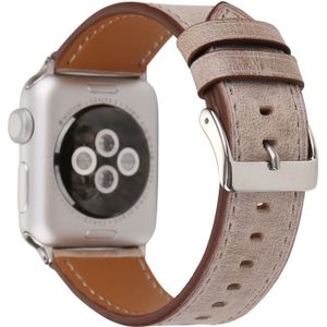 For Apple Watch Series 3 & 2 & 1 42mm Fresh Style Wrist Watch Genuine Leather Band (Brown)