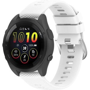 Voor Garmin Forerunner 265 22 mm siliconen horlogeband in effen kleur