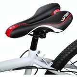 YAFEE YF-1034-3 Soft Mountain Bike Seat Mountain Bike Hollow Breathable Saddle Seat Cushion Bicycle Seat(Black Red)