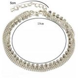 Chain Anklet On The Leg Foot Bracelet Women Simple Slim Adjustable Wire Ankle Summer Beach Jewellery(Silver)