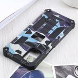 Voor Samsung Galaxy A03S Camouflage Armor Shockproof TPU + PC Magnetische beschermhoes met houder