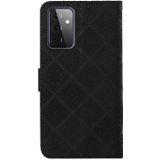 For Samsung Galaxy A72 5G / 4G Ethnic Style Embossed Pattern Horizontal Flip Leather Case with Holder & Card Slots & Wallet & Lanyard(Black)