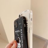 Voor iPhone 11 Pro Astronaut patroon siliconen telefoonhoes met rechte rand (Mars Astronaut-zwart)