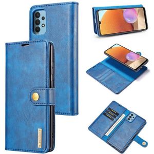 Voor Samsung Galaxy A32 4G DG. MING Crazy Horse Texture Flip afneembare magnetische lederen geval met houder & kaart slots & portemonnee (blauw)