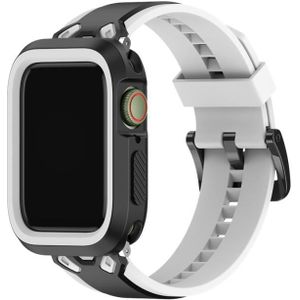 Two-color TPU Strap For Apple Watch Series 7 41mm / 6&SE&5&4 40mm / 3&2&1 38mm(Grey Black)