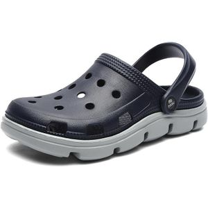 Lente en zomer zachte bodem mannen strandschoenen holle ademende reis sandalen slippers  maat: 42 (donkerblauw)