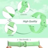 Butterfly Buckle Silicone Watch Band  Grootte: L voor Apple Watch Series 7 41 mm / 6 & SE & 5 & 4 40mm / 3 & 2 & 1 38 mm