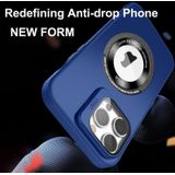 Voor iPhone 15 Pro Max Skin Feel Magnifier MagSafe Lenshouder Telefoonhoesje