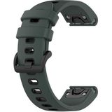 For Garmin Fenix 5S Plus 22mm Silicone Sports Two-Color Watch Band(Olive Green+Black)