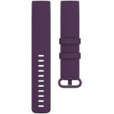 22mm Color Buckle TPU Wrist Strap Watch Band for Fitbit Charge 4 / Charge 3 / Charge 3 SE(Dark Purple)