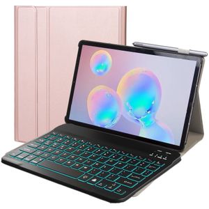DY-M10P For Lenovo Smart Tab M10 HPD Plus TB-X606F 10.3 inch 2 in 1 Removable Magnetic ABS Bluetooth Keyboard + Protective Leather Case with Stand & Sleep / Wake-up & Pen Holder(Rose Gold)