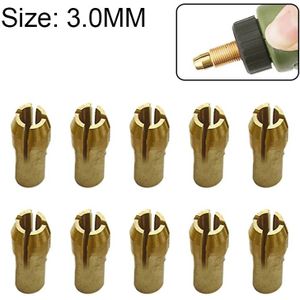 10 PCS Three-claw Copper Clamp Nut for Electric Mill Fittings?Bore diameter: 3.0mm