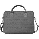 WiWU 15.4 inch Shockproof Dropproof Fashion Slim Shoulder Laptop Bag Handbag (Grey)