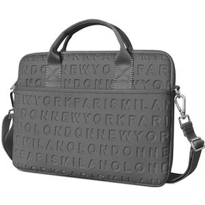 WiWU 15.4 inch Shockproof Dropproof Fashion Slim Shoulder Laptop Bag Handbag (Grey)